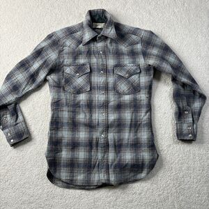 Pendleton High Grade Western Wear Shirt Men's (M)‎ Wool Pearl Snap Vintage 70s